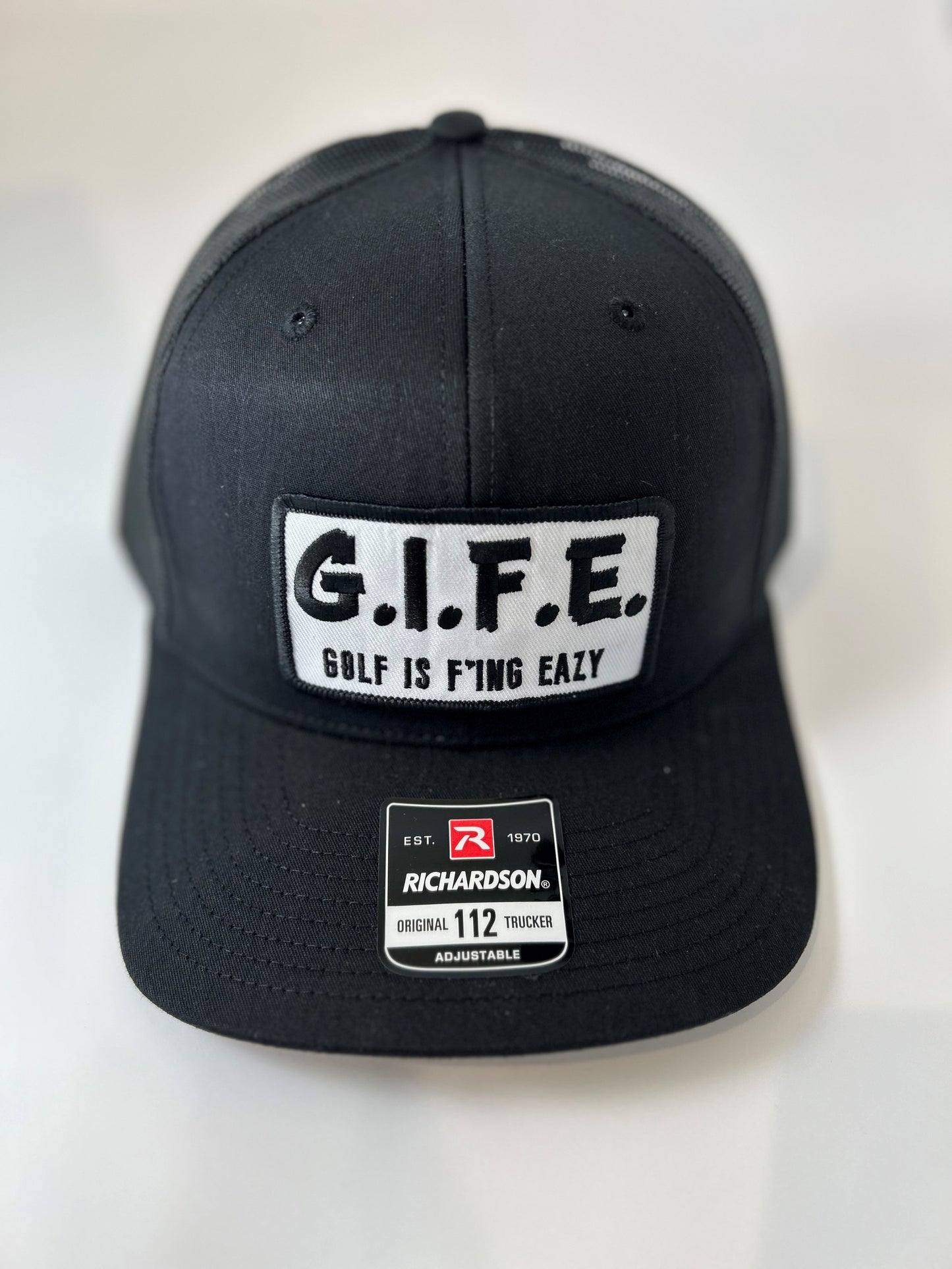 GIFE - Richardson 112 Trucker Snapback - Black "Club Pro"