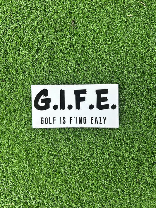 GIFE - Vinyl Sticker - White/Black