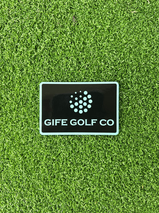GIFE Golf Co - Vinyl Sticker - Black/Mint