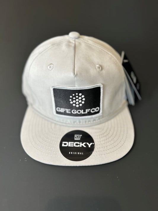 GIFE - Decky 5 Panel Perforated Performance Rope Hat - Light Grey/Black